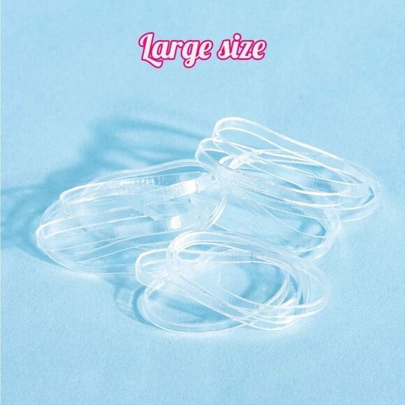 Teenitor Clear Elastic Hair Rubber Bands, Soft Hair Elastics Ties - Picture 3 of 11